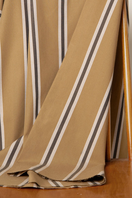 "Weave Line Iced Mocha" Fabric