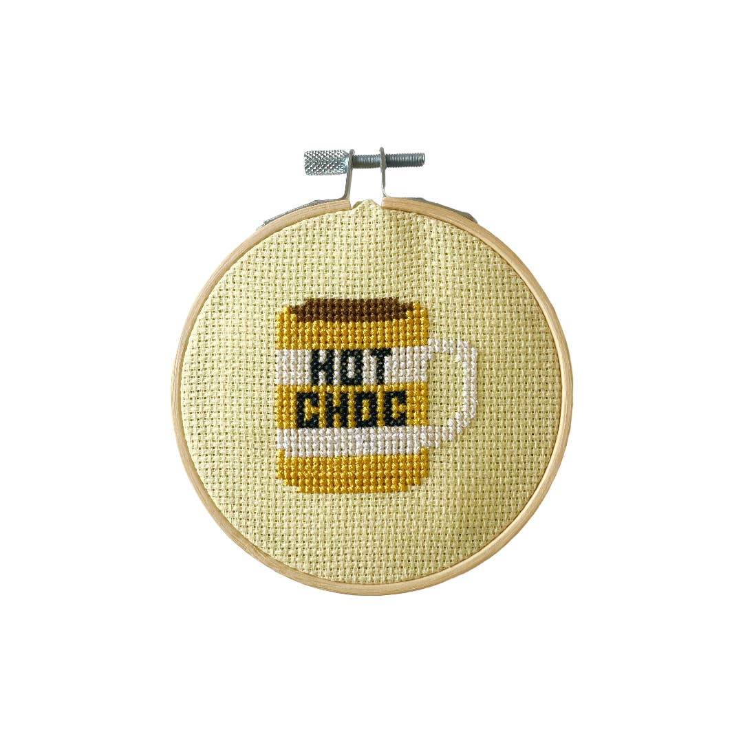 Hot Choc Cross Stitch Kit by Cotton Clara