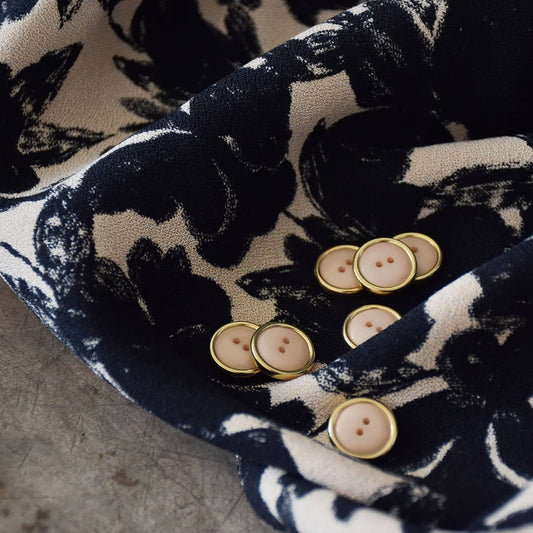 Viscose Crepe Fabric in Midnight Garden by Cousette