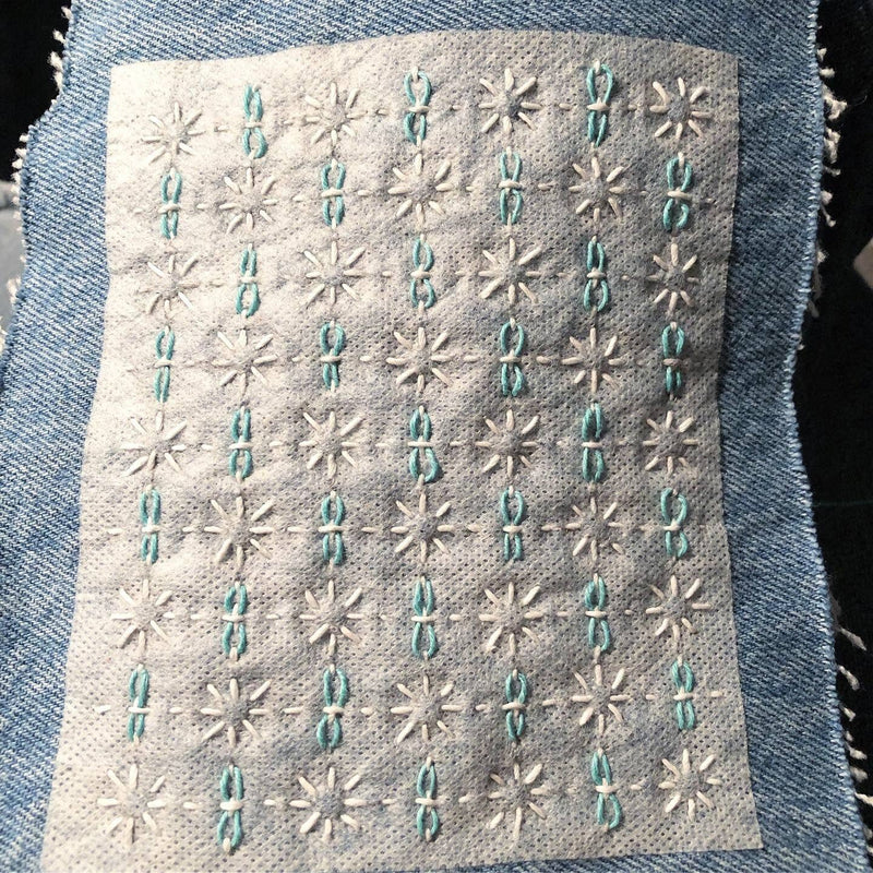 Washable Mending Transfers Set #2 Red Patterns