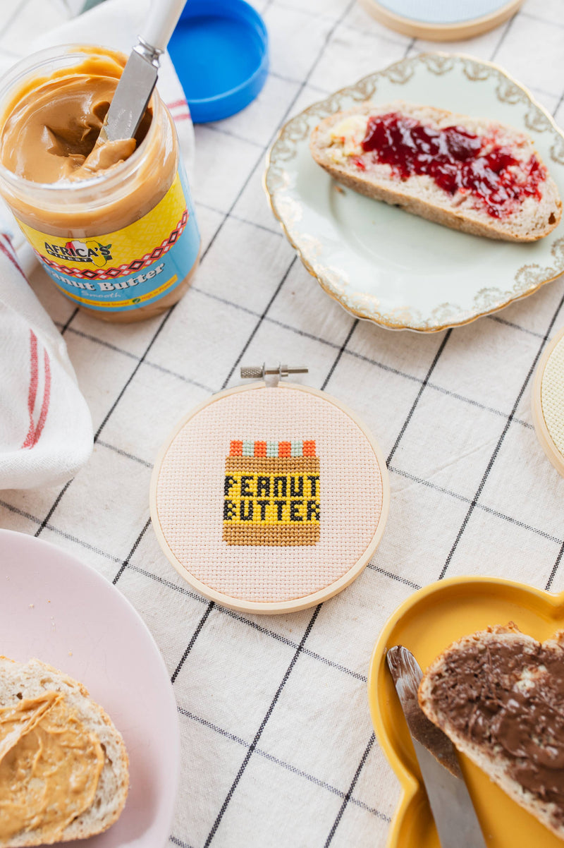 Peanut Butter Cross Stitch Kit by Cotton Clara