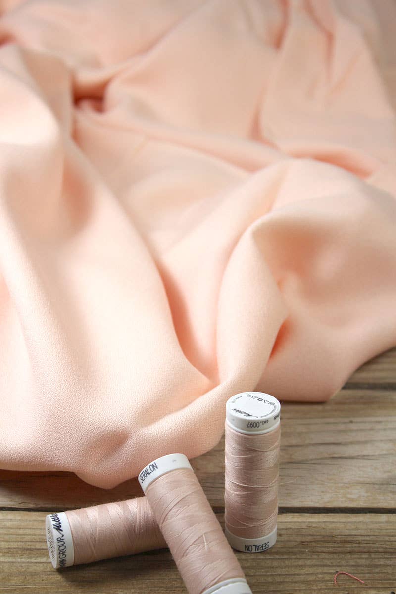 Nude Viscose Crepe Fabric by Eglantine et Zoé