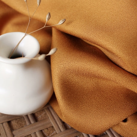 Crepe Ochre Fabric by Atelier Brunette