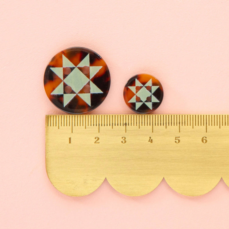 Quilt Star Small 5/8" Buttons