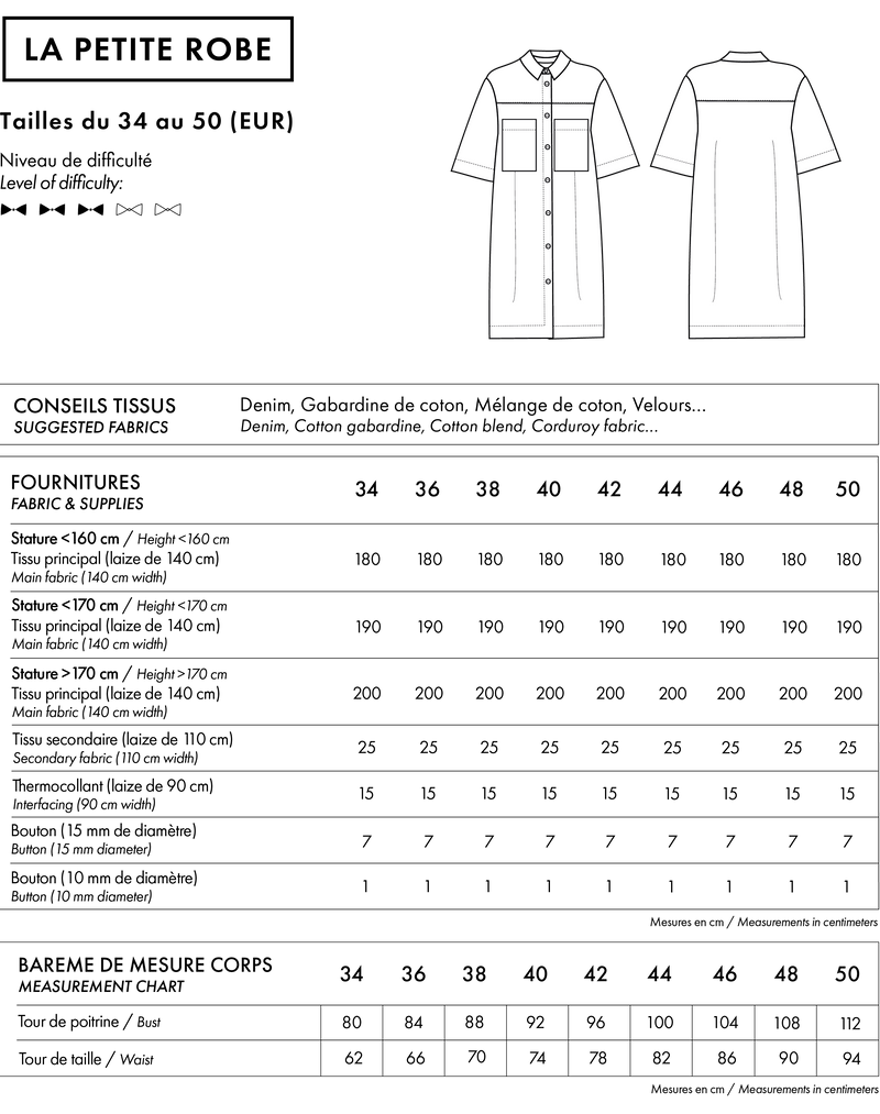 La Petite Robe - Paper Sewing Pattern