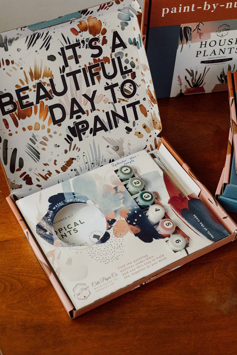 Cherry Blossoms Paint-By-Numbers kit by Cate Paper Co