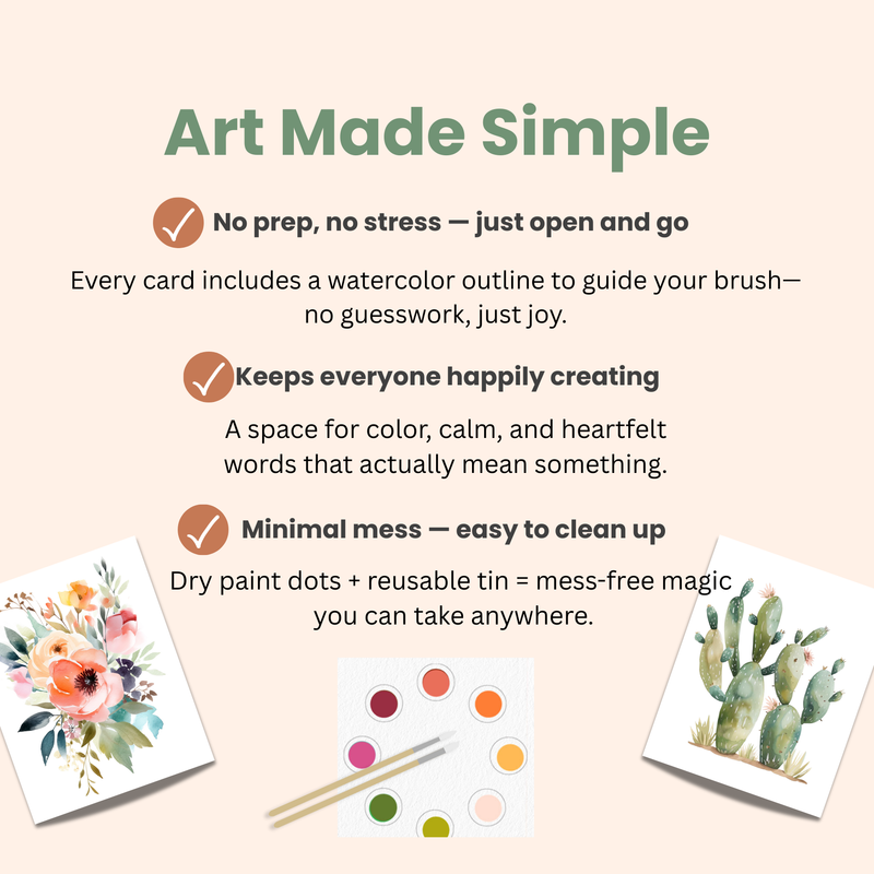 Watercolour Art Print/Postcard Kit: Vibrant Botanicals