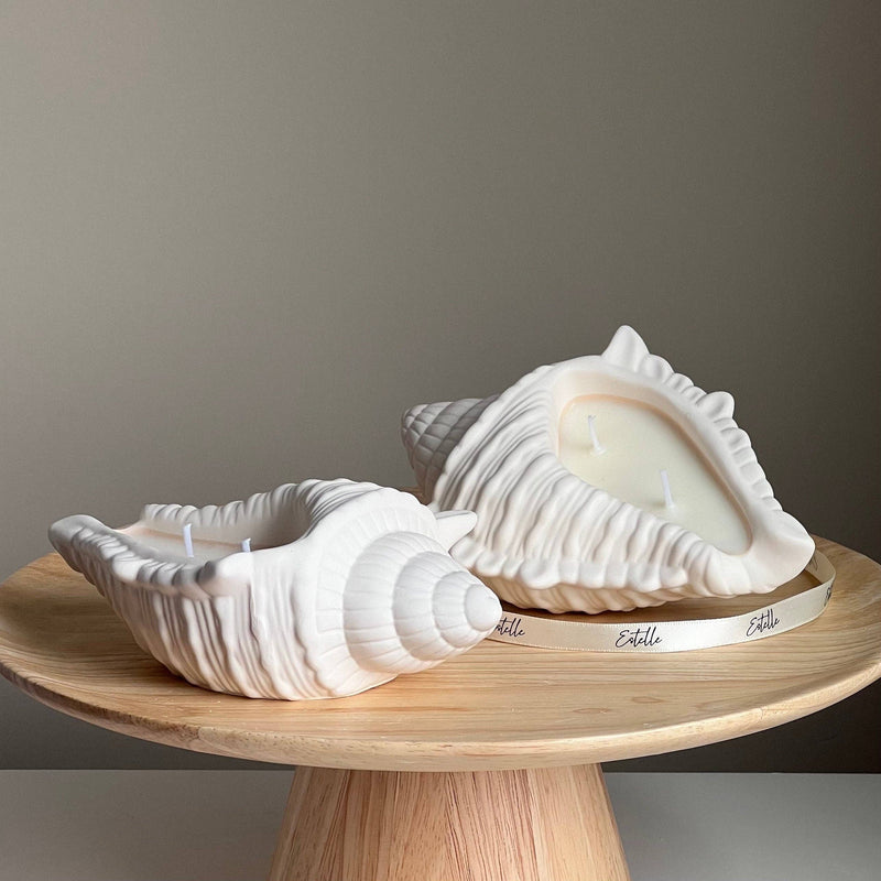 Conch Shell Container Soy Wax Candle by Estelle Studio