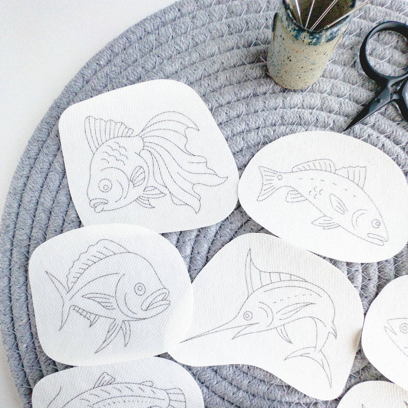 Fish Embroidery Stick and Stitch Patterns