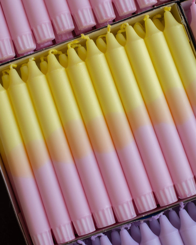 Nordtrice Taper candles- Spring vibes pastel yellow / pink