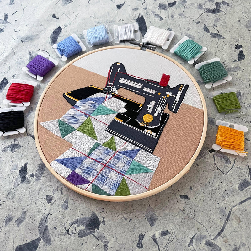 DIY Embroidery Kit - Sewing Machine (8")