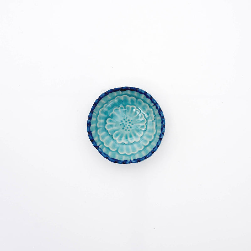 Handmade Blue Floral Mini Dish