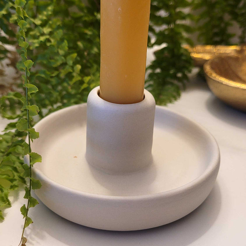 Nordic - Hygge style Ceramic Candlestick Holder by Eastvan Bees