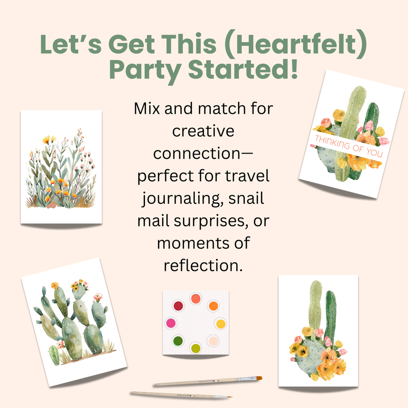 Watercolour Art Print/Postcard Kit: Vibrant Botanicals