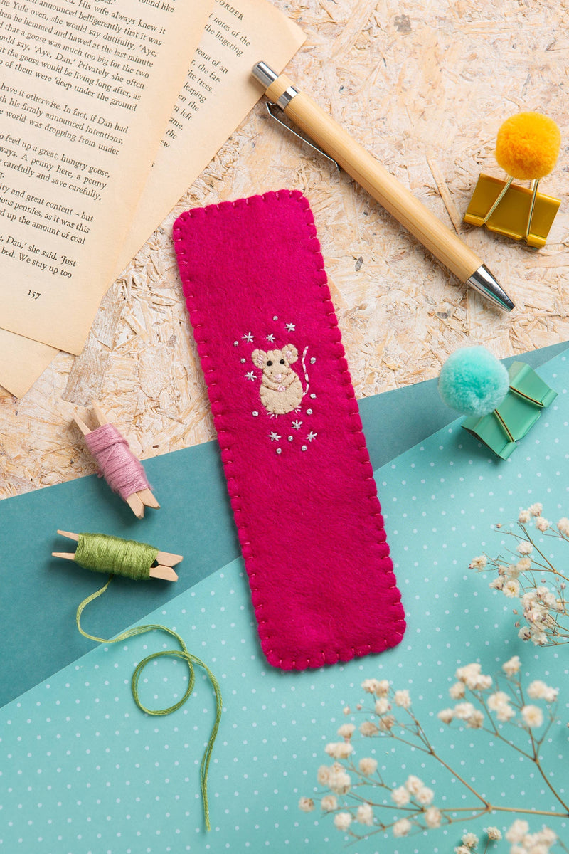 Black Cat Bookmark Felt Craft Kit | Beginner Kit for Adults