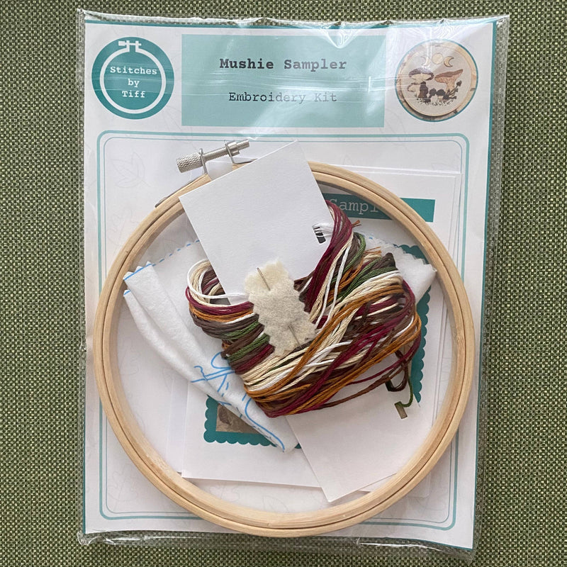 Mushie Sampler Craft DIY Embroidery Kit