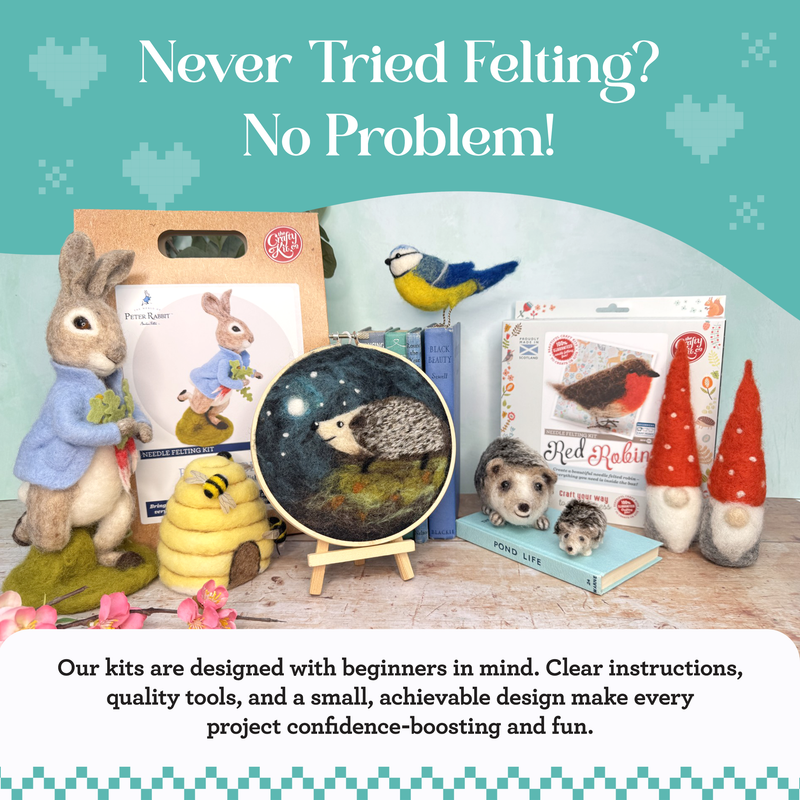 Otters in a Hoop Needle Felting Craft Kit