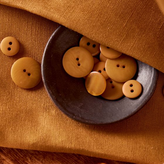 Linen Viscose Ochre Fabric by Atelier Brunette