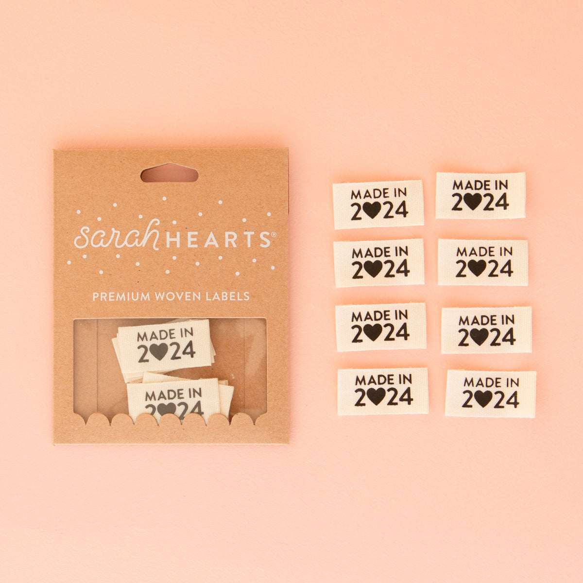 'Made in 2024' Organic Cotton Woven Labels