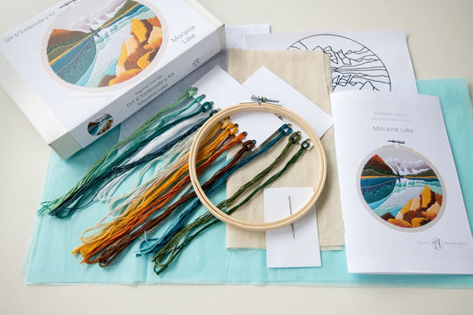 Moraine Lake DIY Embroidery Kit by Anna Angiels