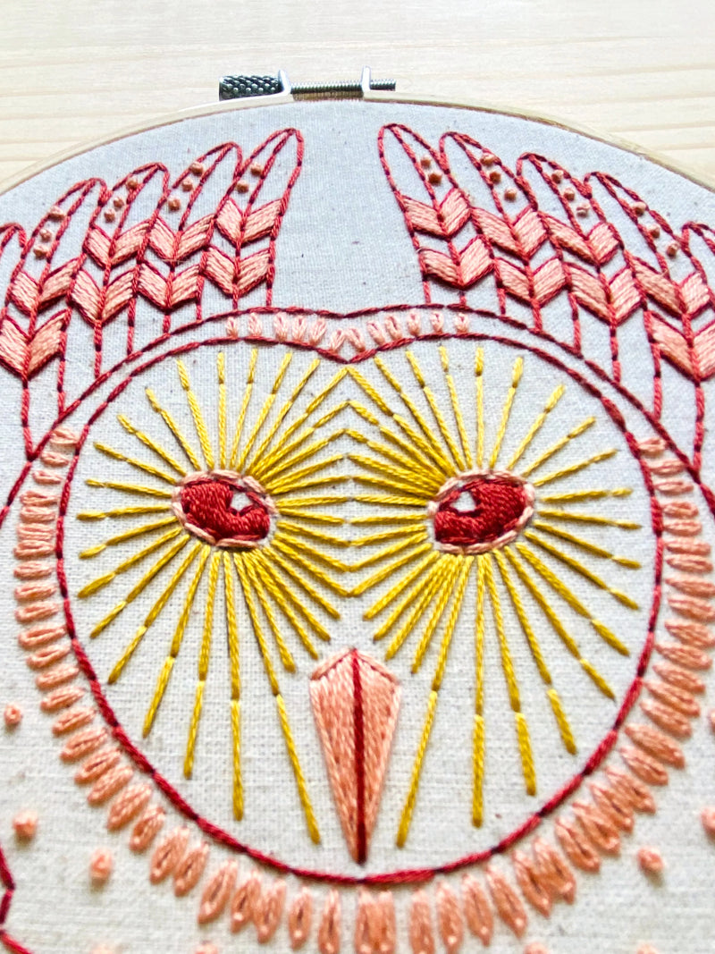 Barn Owl Complete Embroidery Kit
