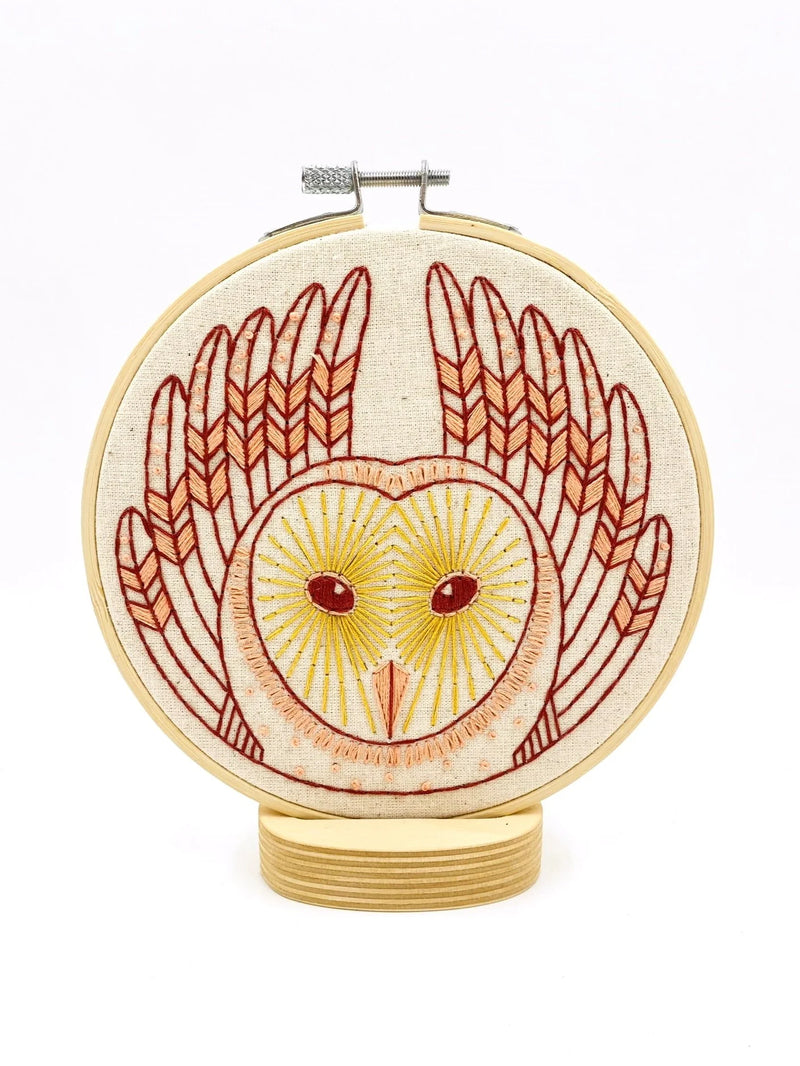 Barn Owl Complete Embroidery Kit