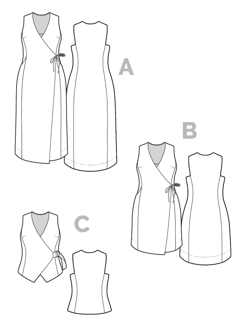 Aylin Wrap Dress + Vest 