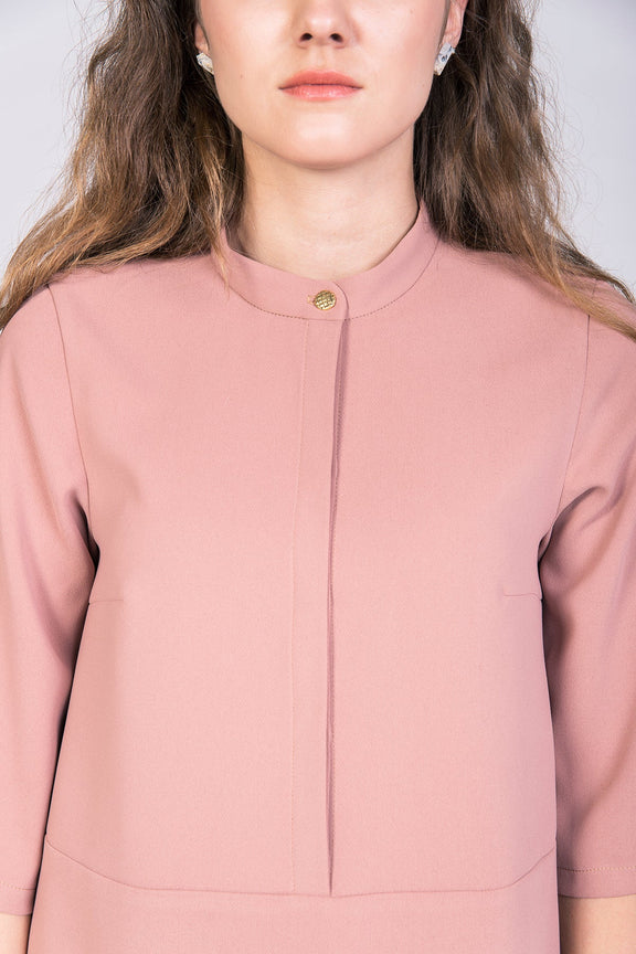 Stand-up collar dress sewing pattern