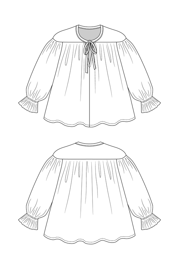 LIIA gathered blouse