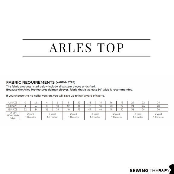 PDF Arles Top Pattern - Sewing Therapy