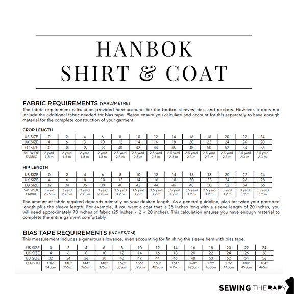 PDF Hanbok Shirt and Coat Pattern - Sewing Therapy