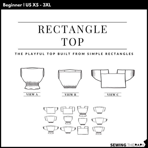 PDF Rectangle Top Pattern - Sewing Therapy