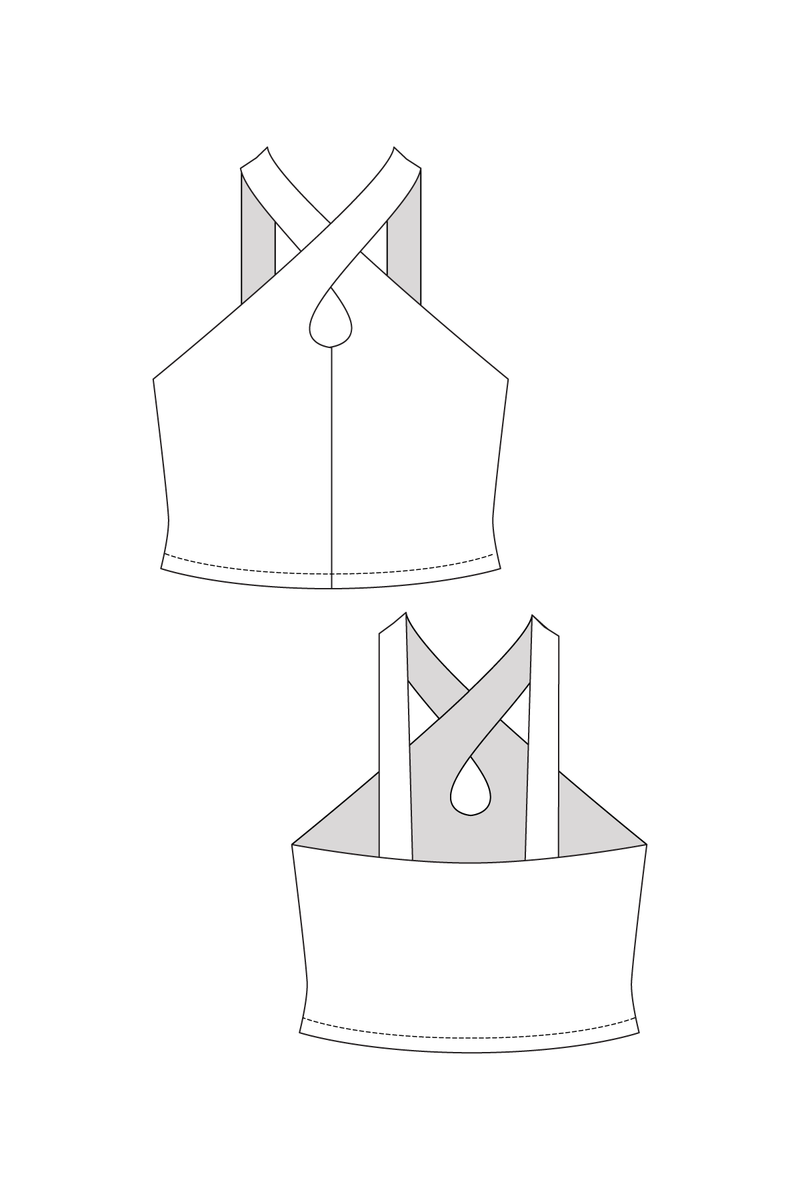 ULPU cross neck tank top