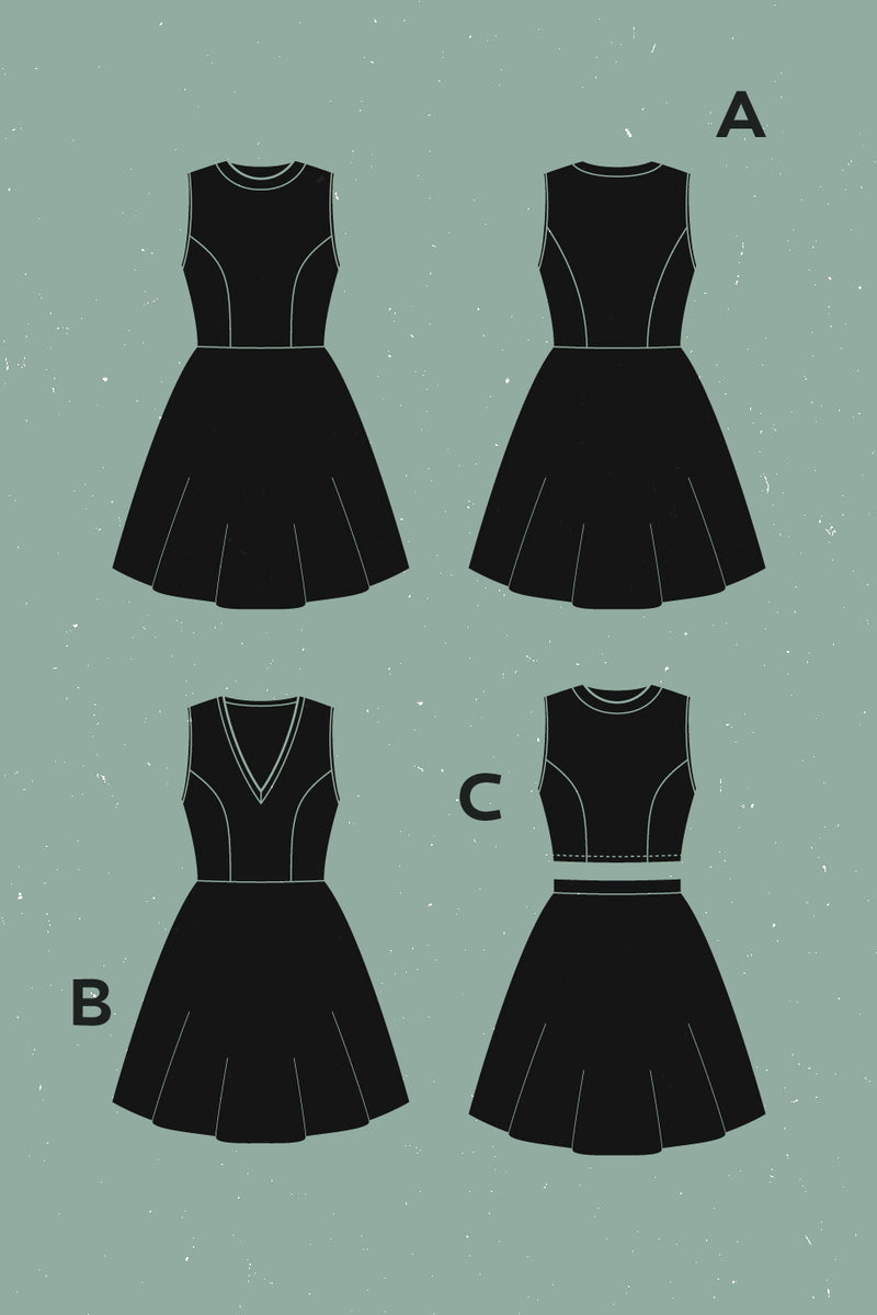 Zéphyr Dress, Top + Skirt Pattern