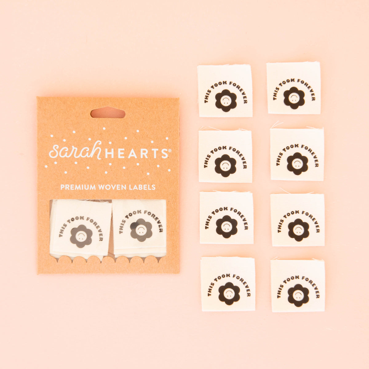 'This Took Forever' Organic Cotton Woven Labels